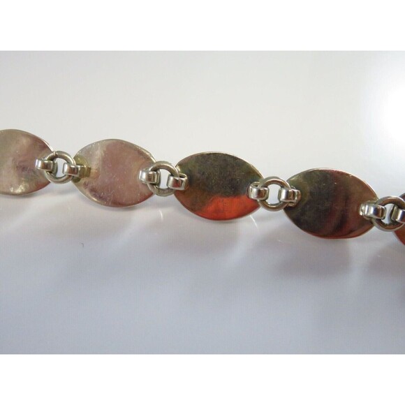 Sterling Silver 7 3/4" Bracelet Azurite-Malachite Blue Green Polished Cabochon - Picture 10 of 12